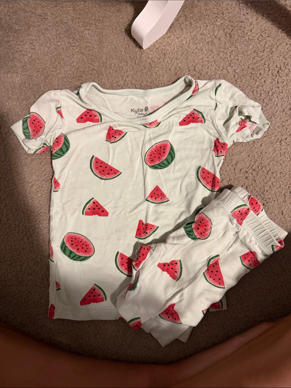Kyte BABY Mint and Pink Watermelon Print Pajama Set
